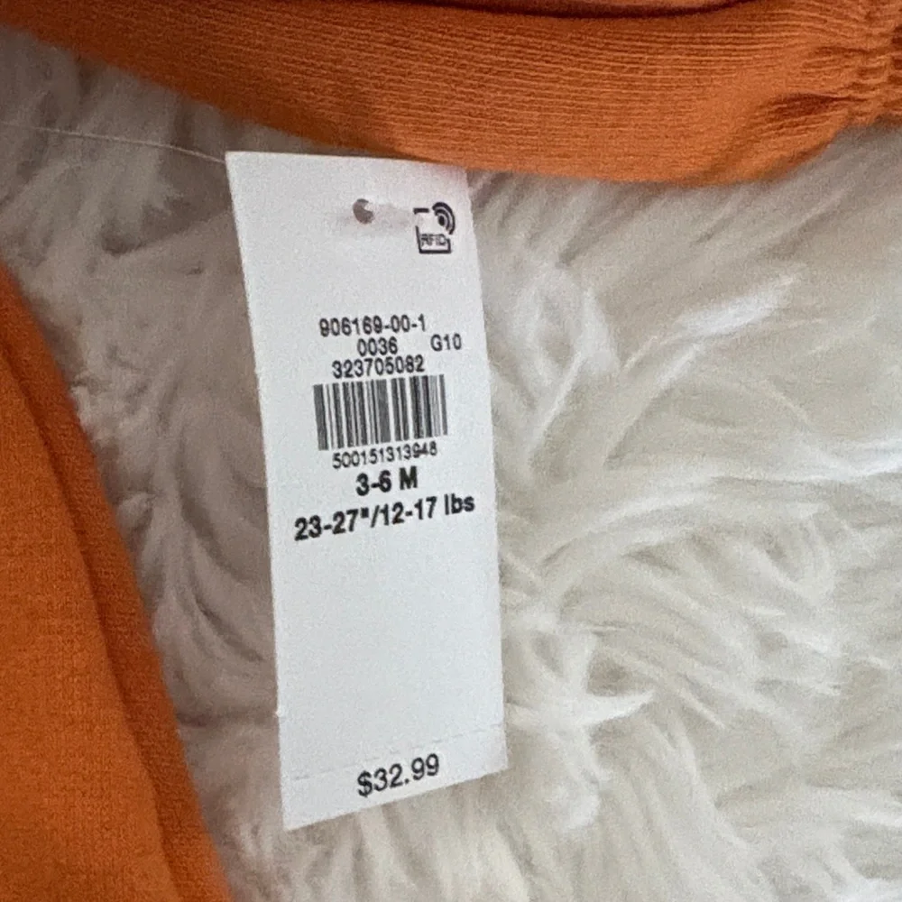 Old Navy Orange Pumpkin Hooded Baby One-Piece